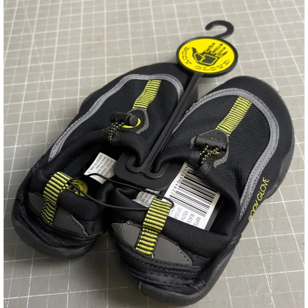 Body Glove Riptide III Boys Size 11 Water Shoes Black/Yellow